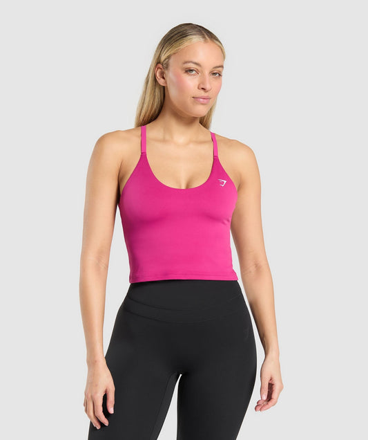 Gymshark Training Cami Tank With Shelf - Winning Pink