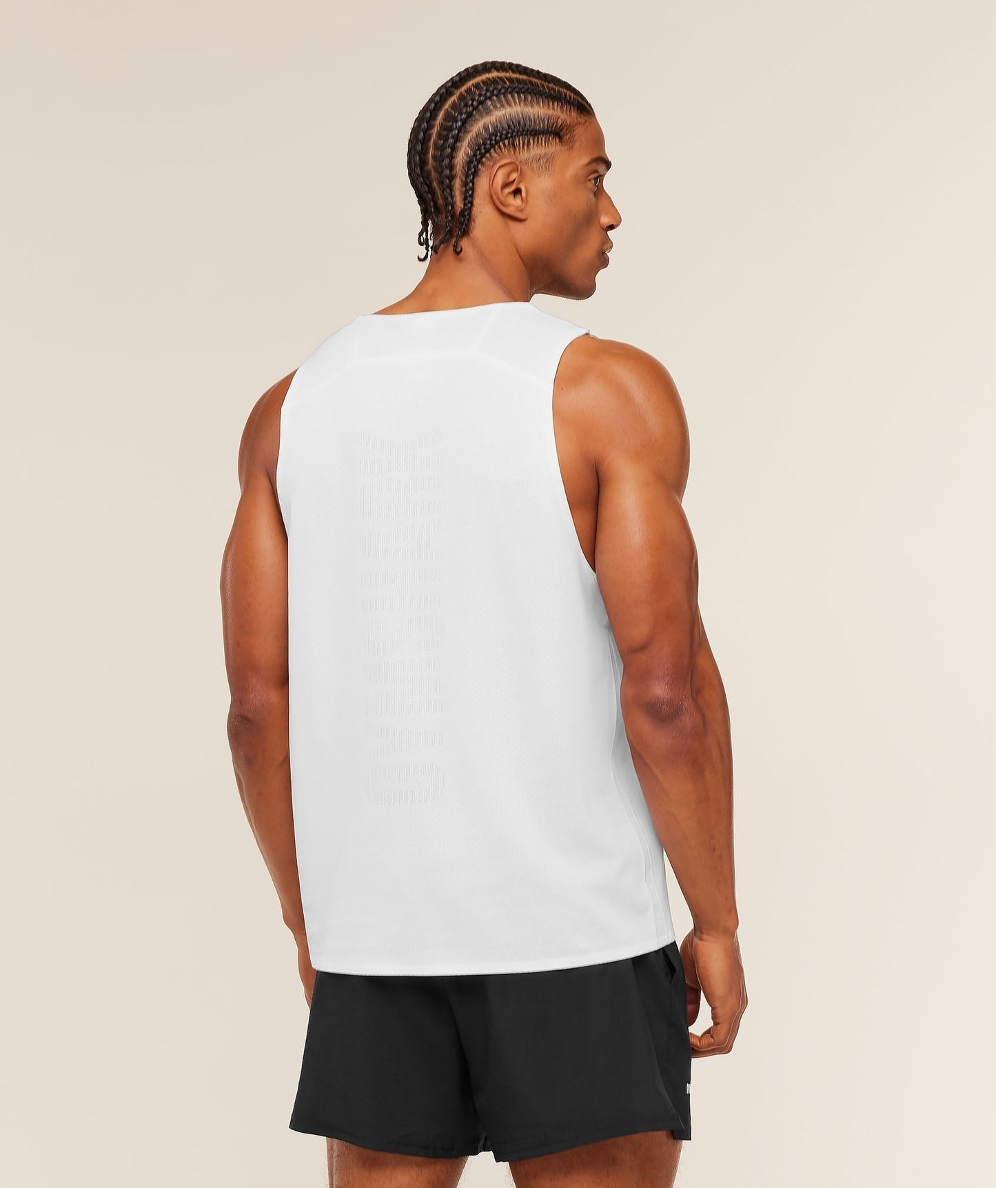 Gymshark Hybrid Engineered Jacquard Tank - White