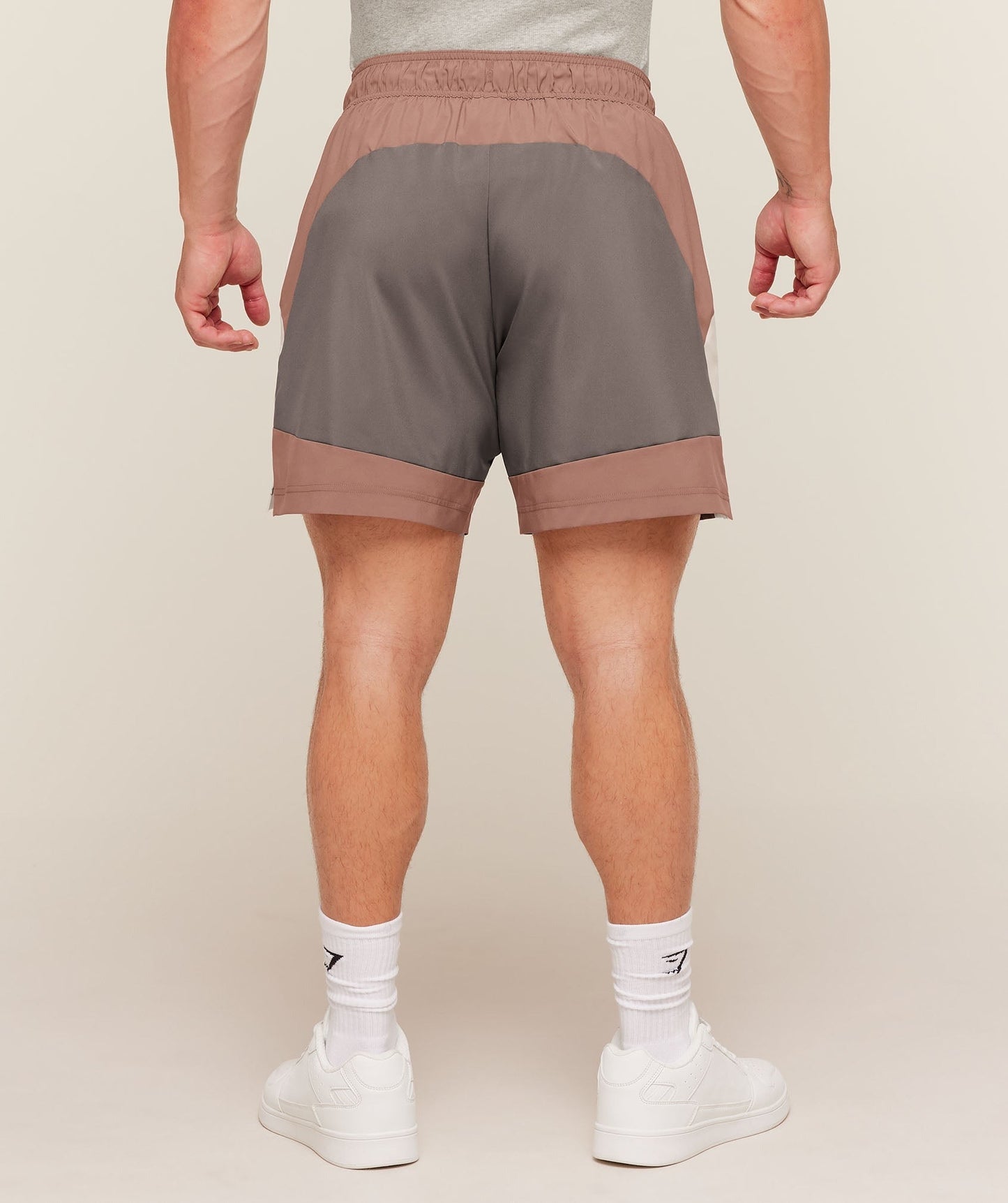 Gymshark Collegiate Tech Shorts - Taupe Brown