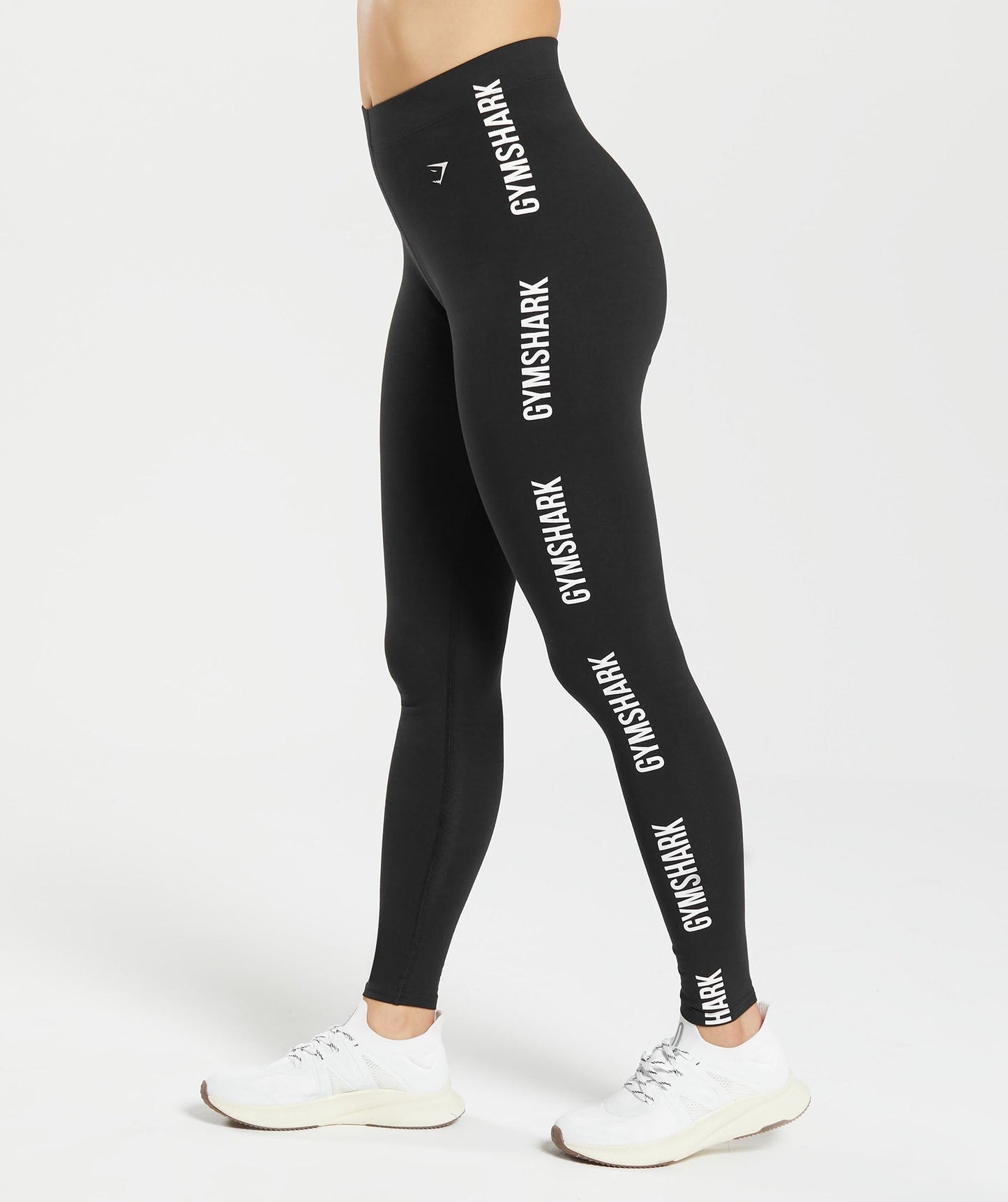 Gymshark Cotton Graphic Tape Leggings - Black