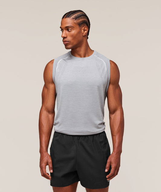 Gymshark Versatile Seamless Tank - Light Grey/Smokey Grey