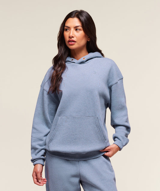 Gymshark Rest Day Sweats 2.0 Oversized Hoodie - Bros Worn Blue Marl