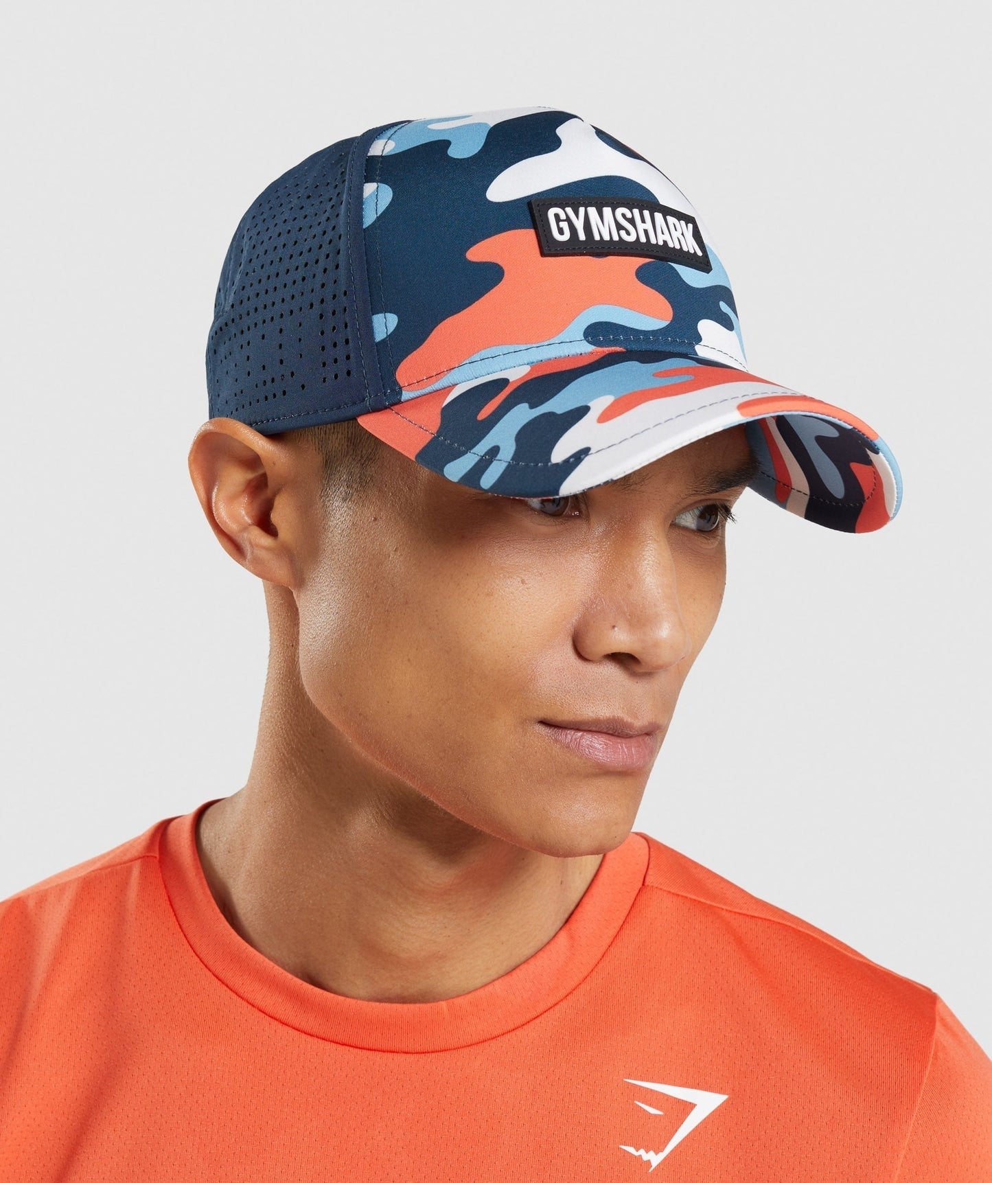 Gymshark Trucker Cap - Blue/Orange Camo