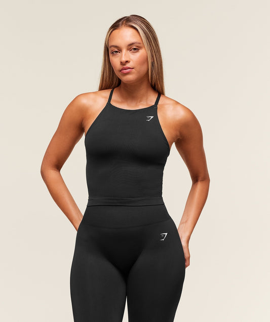Gymshark Everyday Seamless Tank With Shelf - Black