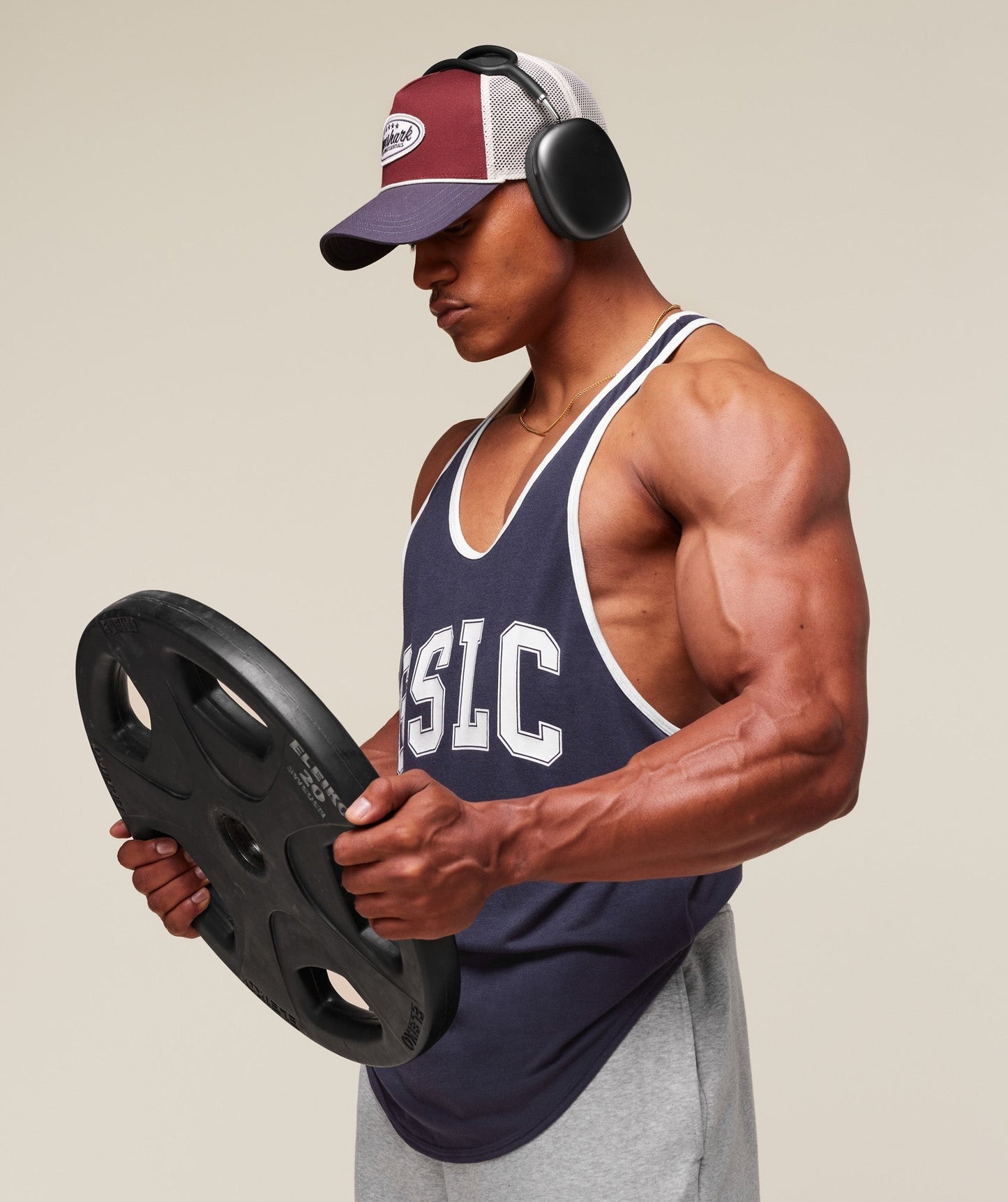 Gymshark GSLC Ringer Stringer - Heavy Blue
