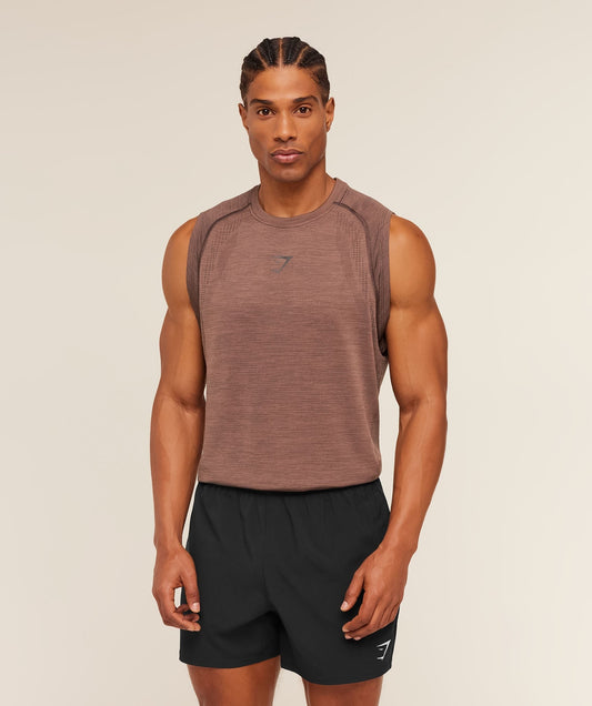 Gymshark Versatile Seamless Tank - Taupe Brown/Cool Brown
