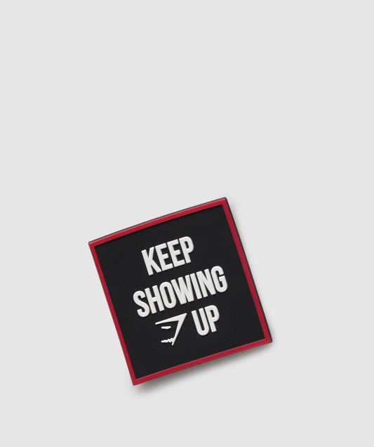 Gymshark Keep Showing Up GFX Patch - Gs Black/Gs White/Gs Conditioning Red