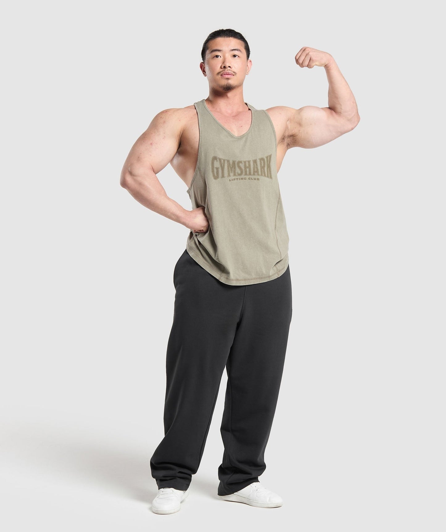 Gymshark Heritage Washed Stringer - Utility Green