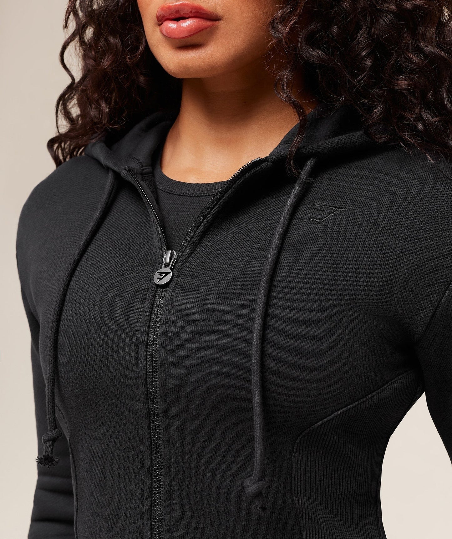 Gymshark x Analis Zip Up Hoodie - Black/Wash