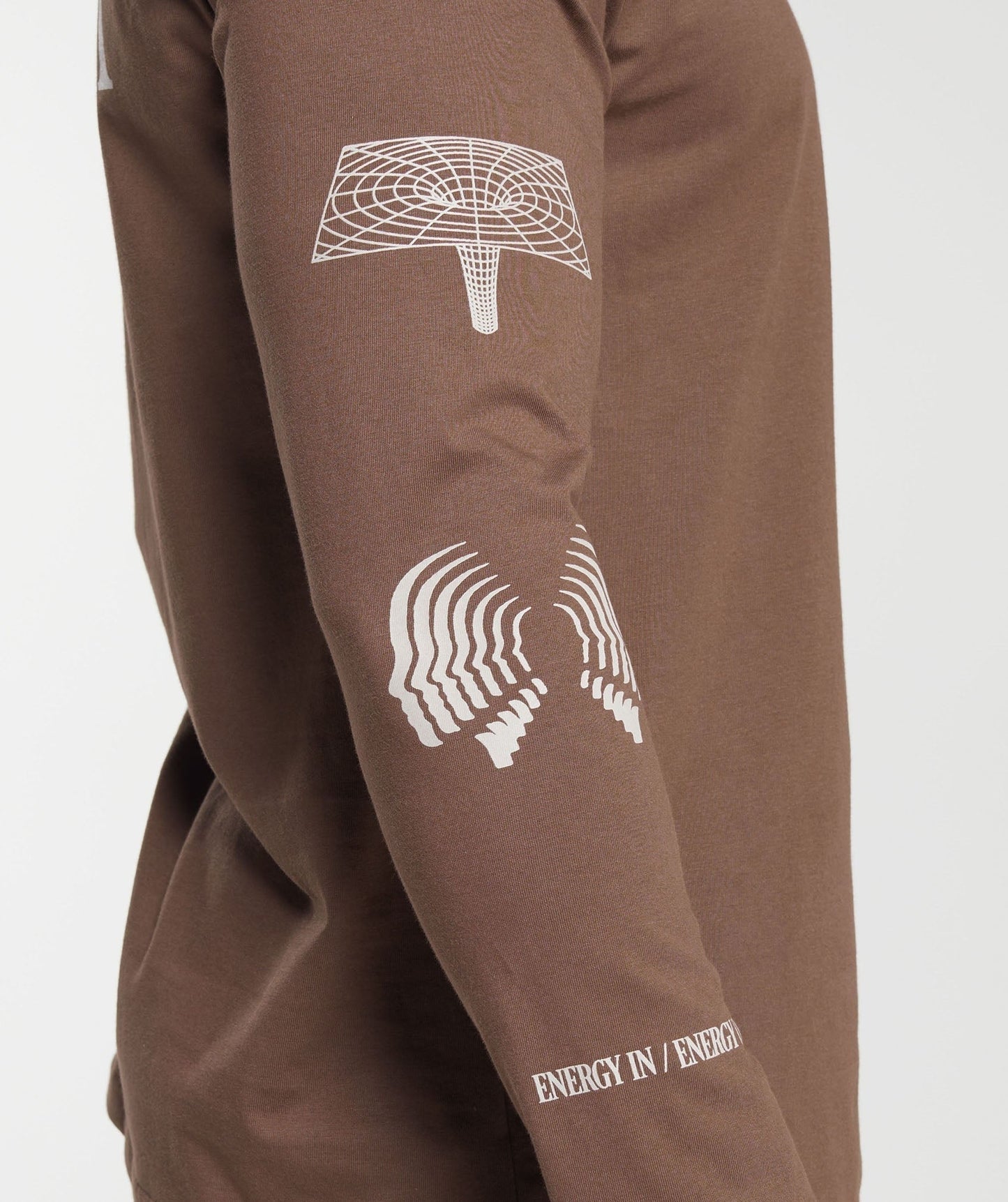 Gymshark Hybrid Wellness Long Sleeve T-Shirt - Penny Brown