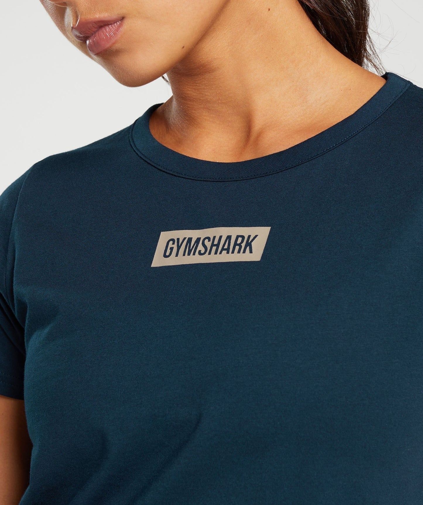 Gymshark Block Crop Top - Navy