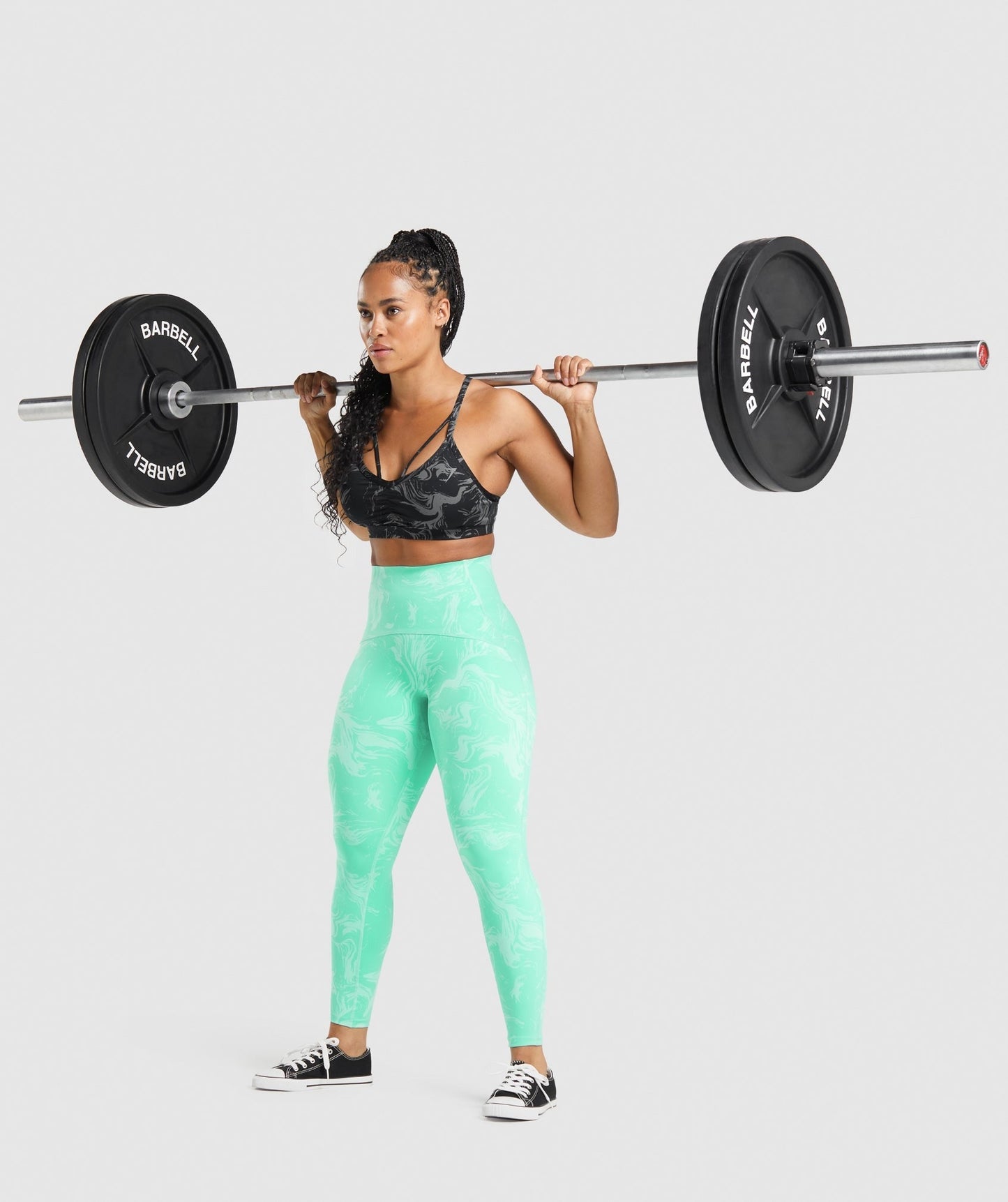 Gymshark Waist Support Leggings - Bright Turquoise Print