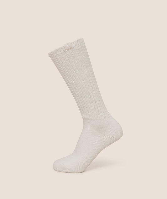 Gymshark Comfy Rest Day Socks - GS Soft White