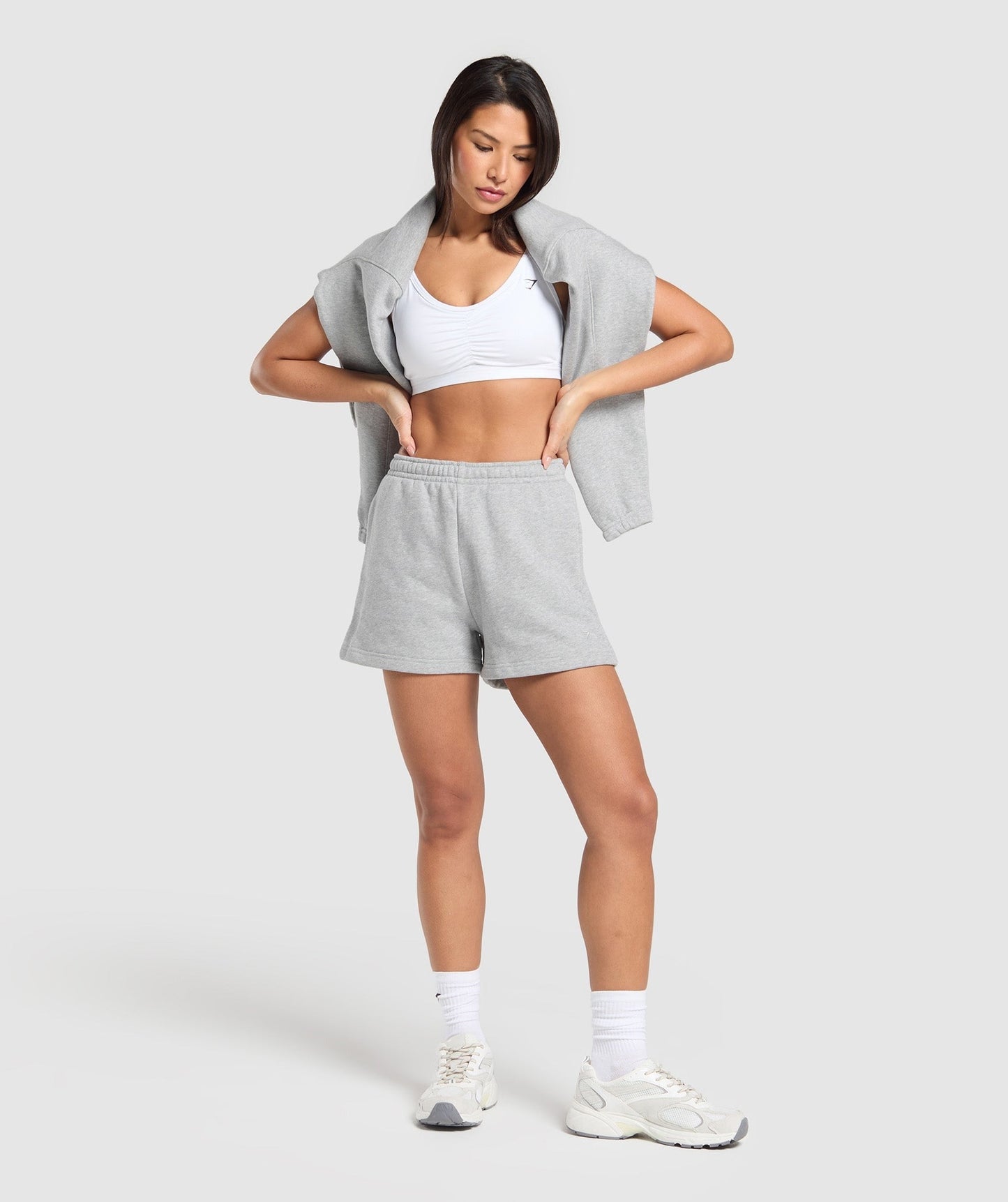 Gymshark Rest Day Sweats 2.0 Shorts - Light Grey Core Marl