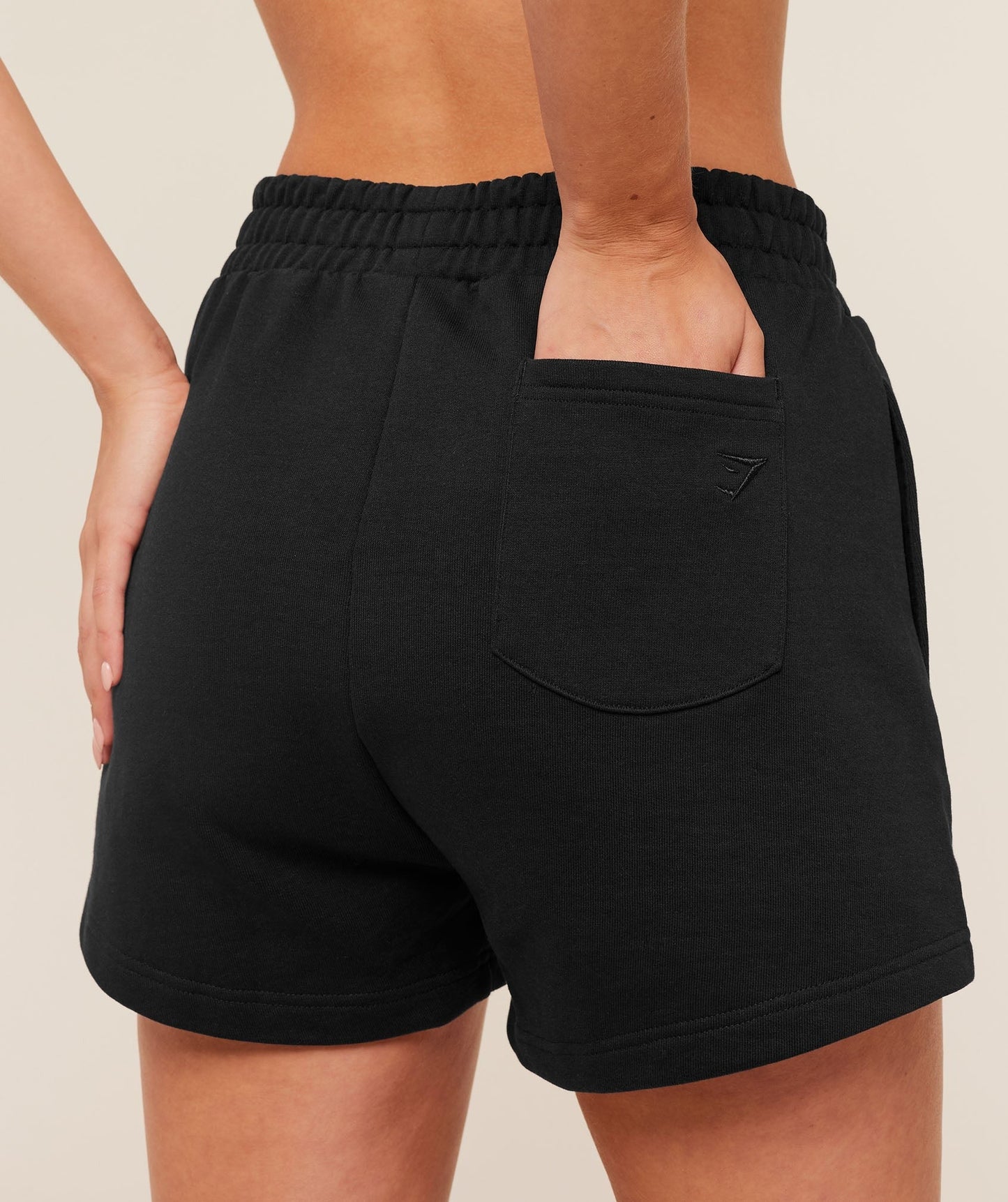 Gymshark Script Embroidery Shorts - Black