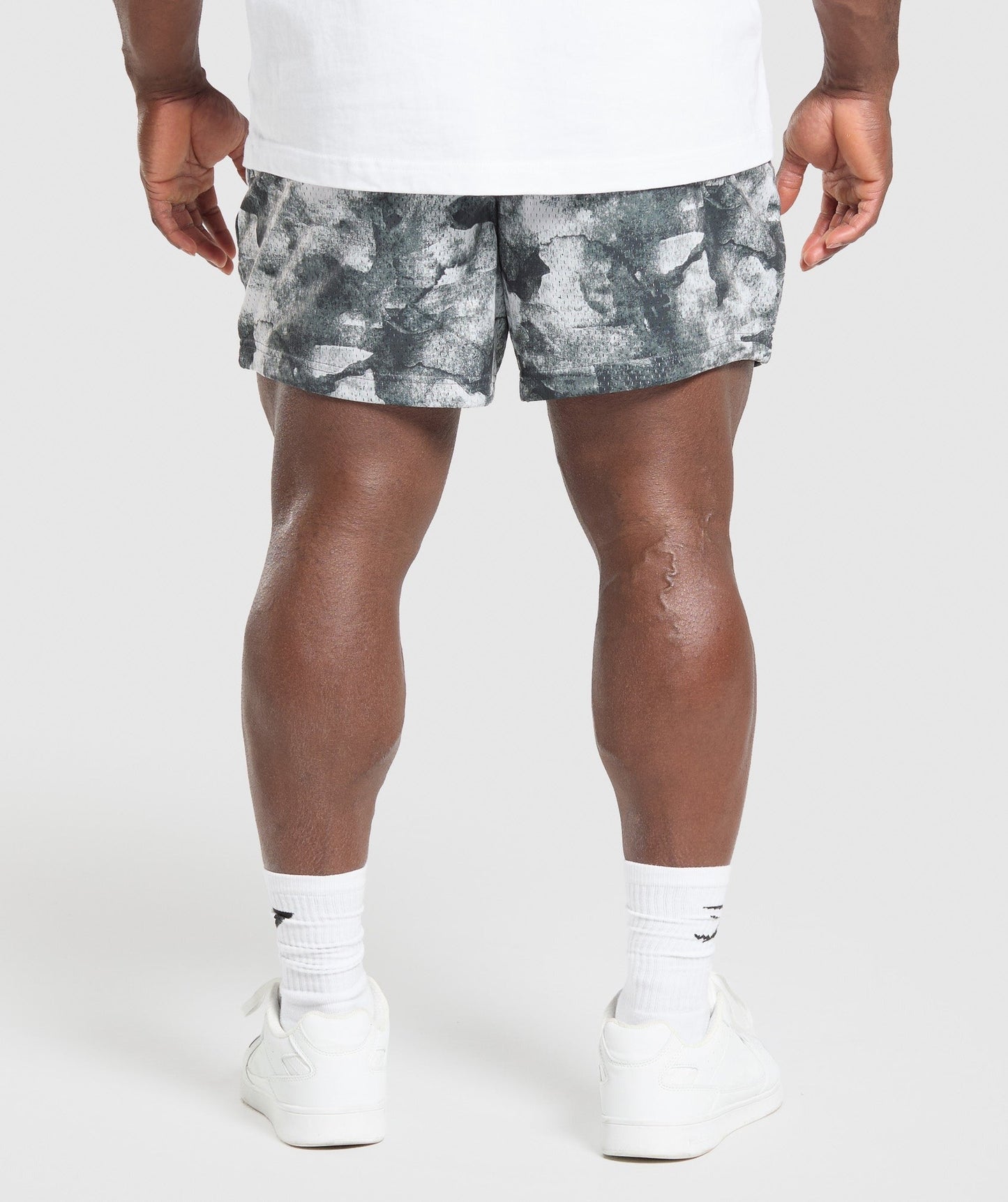Gymshark Lifting Mesh 5" Shorts - Metal Grey