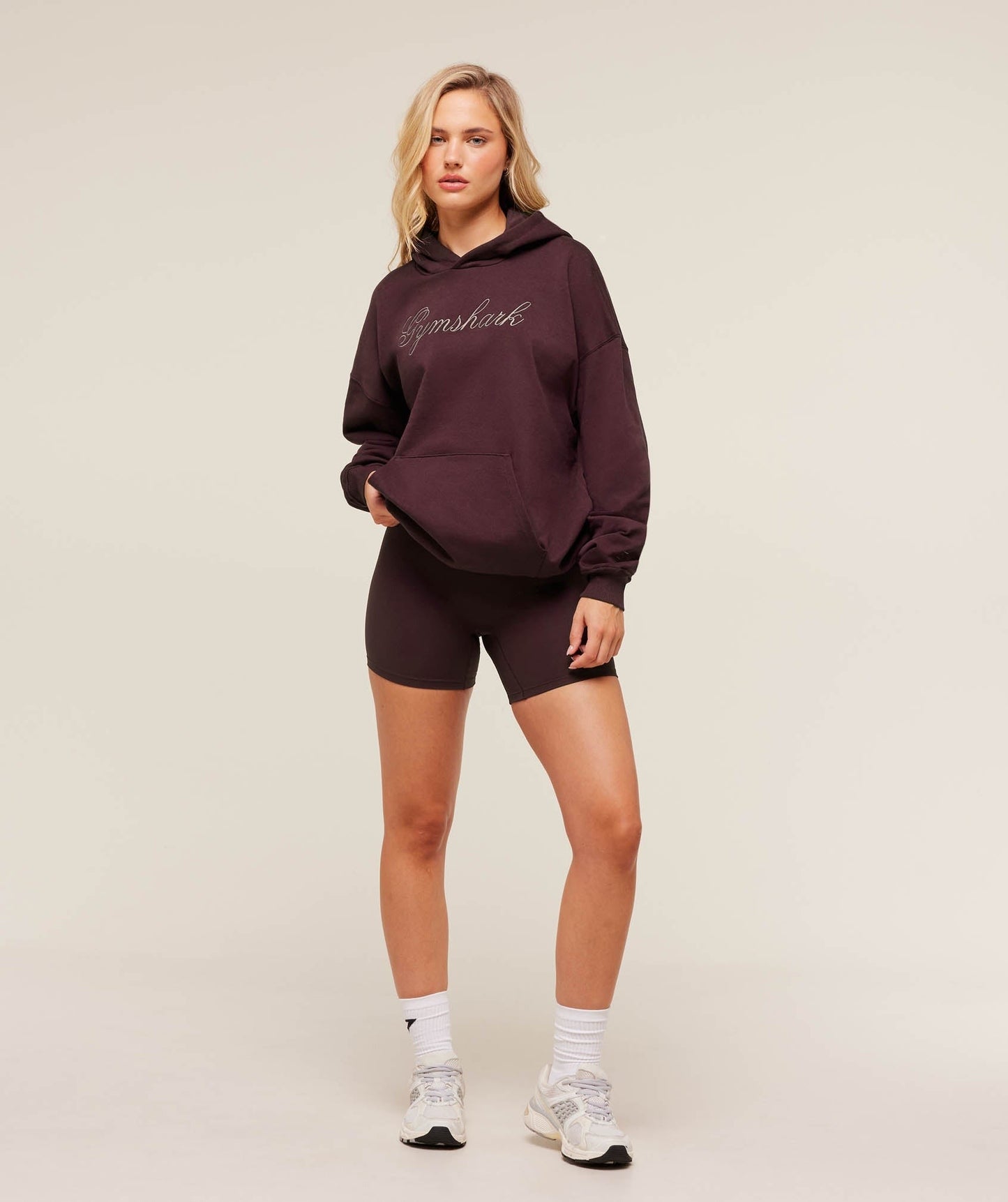 Gymshark All Seasons Graphic Hoodie - GS Cherry Purple