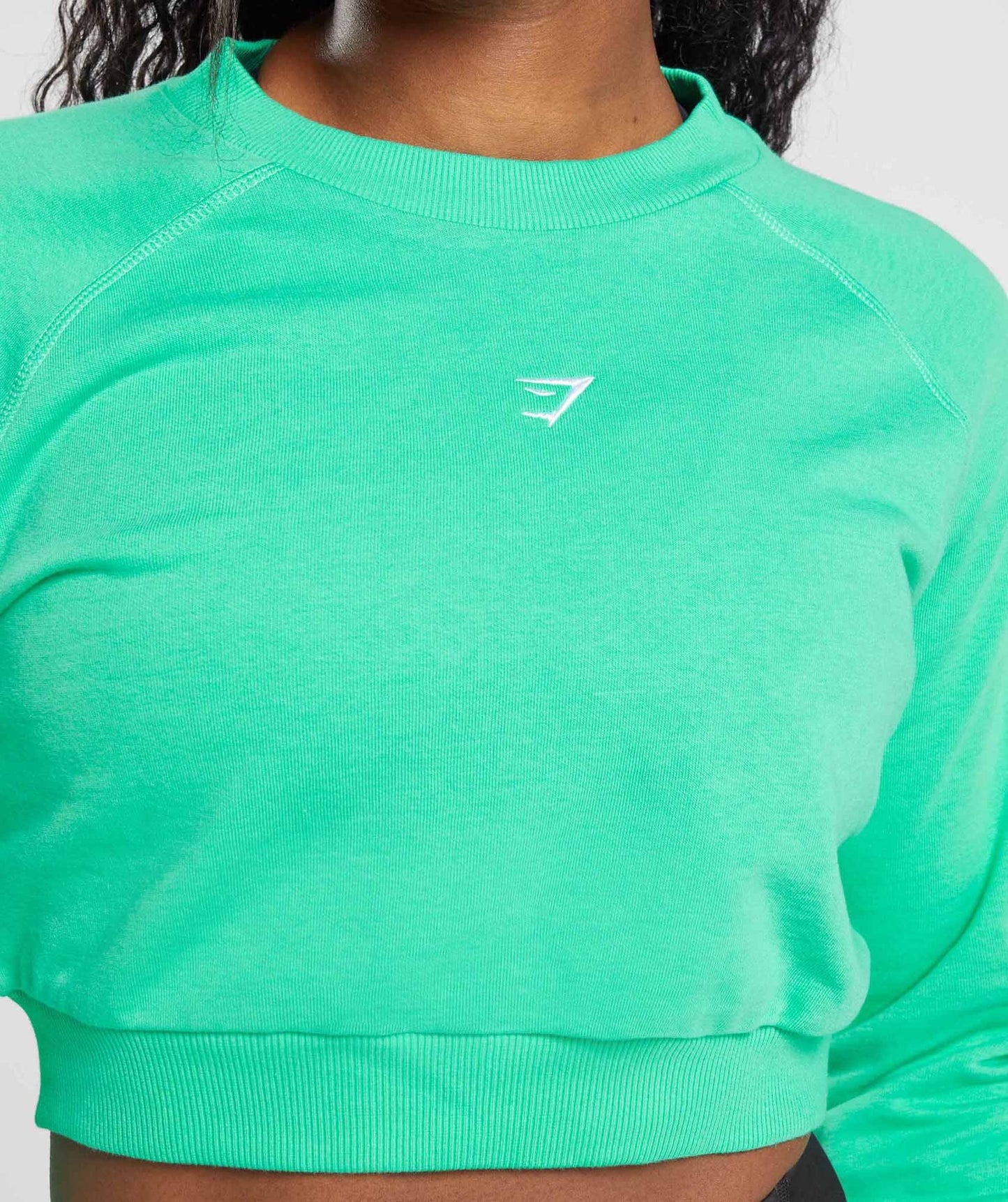 Gymshark Training Crop Sweater - Tropic Green