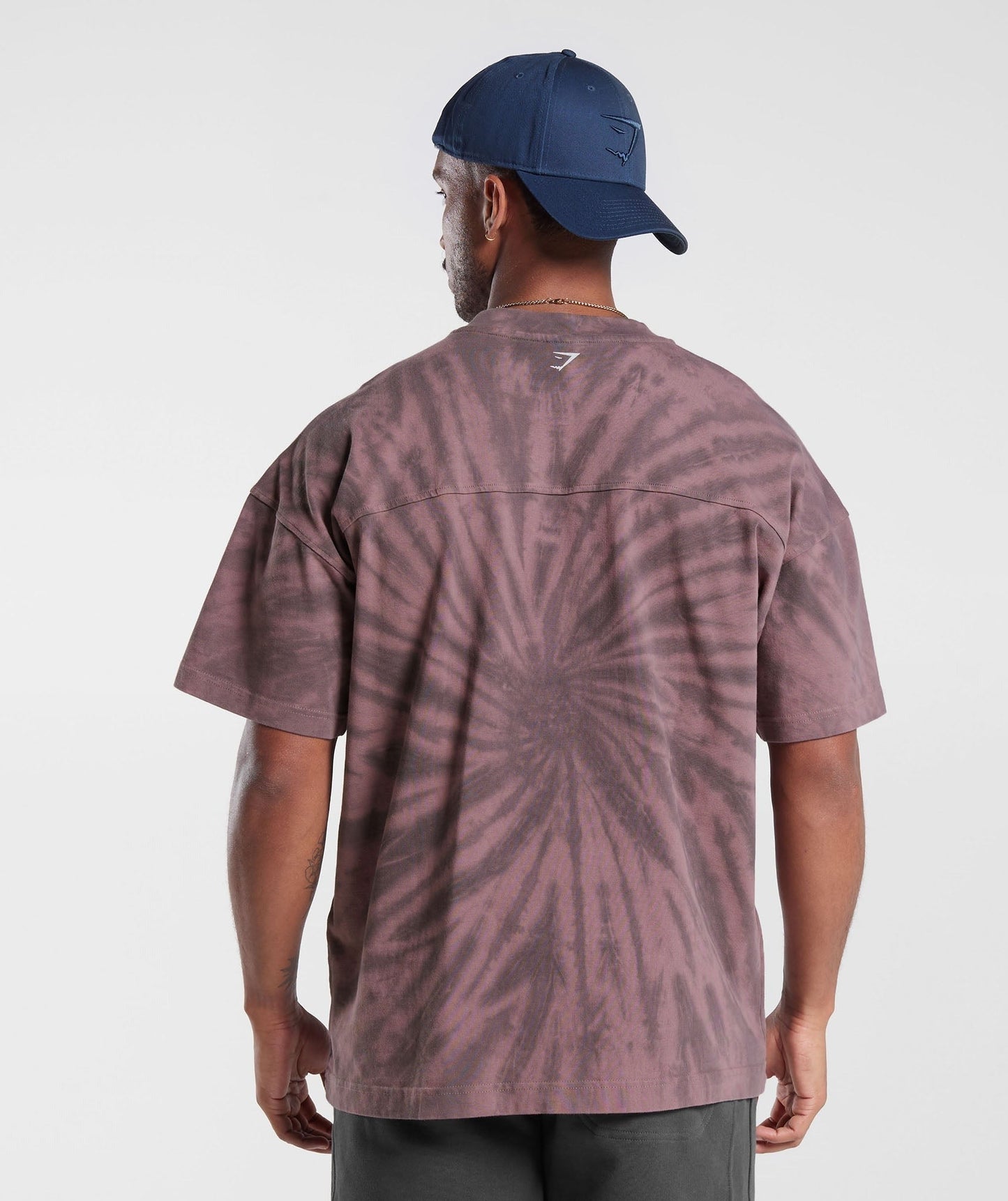 Gymshark Rest Day T-Shirt - Dusty Maroon/Silhouette Grey/Spiral Optic Wash