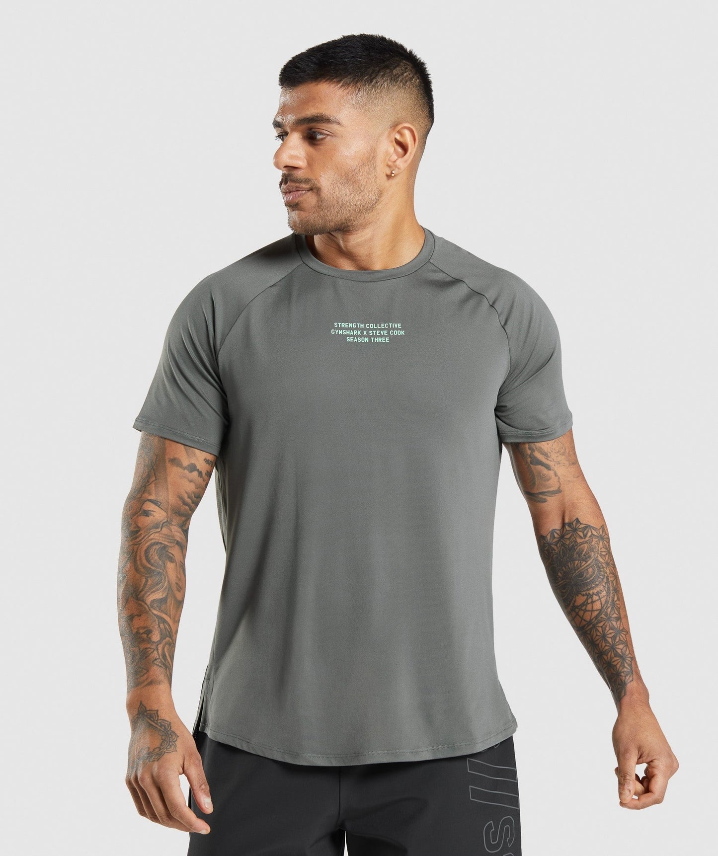Gymshark //Steve Cook T-Shirt - Charcoal Grey