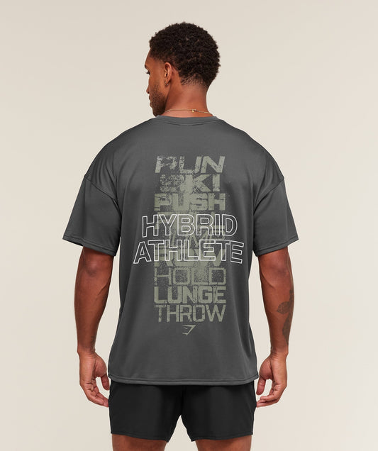 Gymshark Hybrid Athlete T-Shirt - Grey