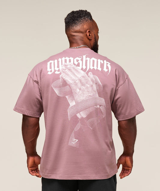 Gymshark Prayer Hands T-Shirt - Calm Pink