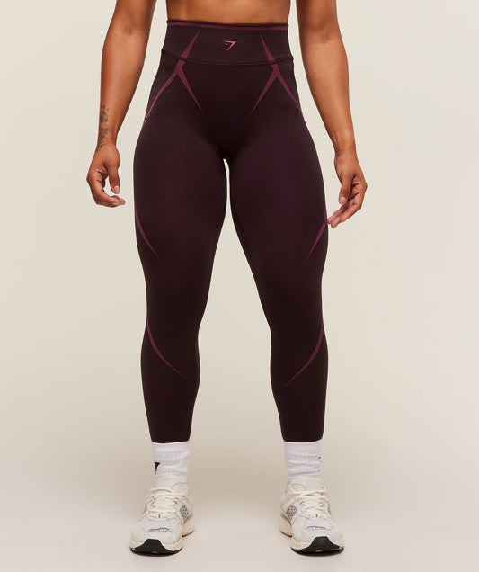 Gymshark Apex Lift Seamless Leggings - Cherry Purple/Build Pink