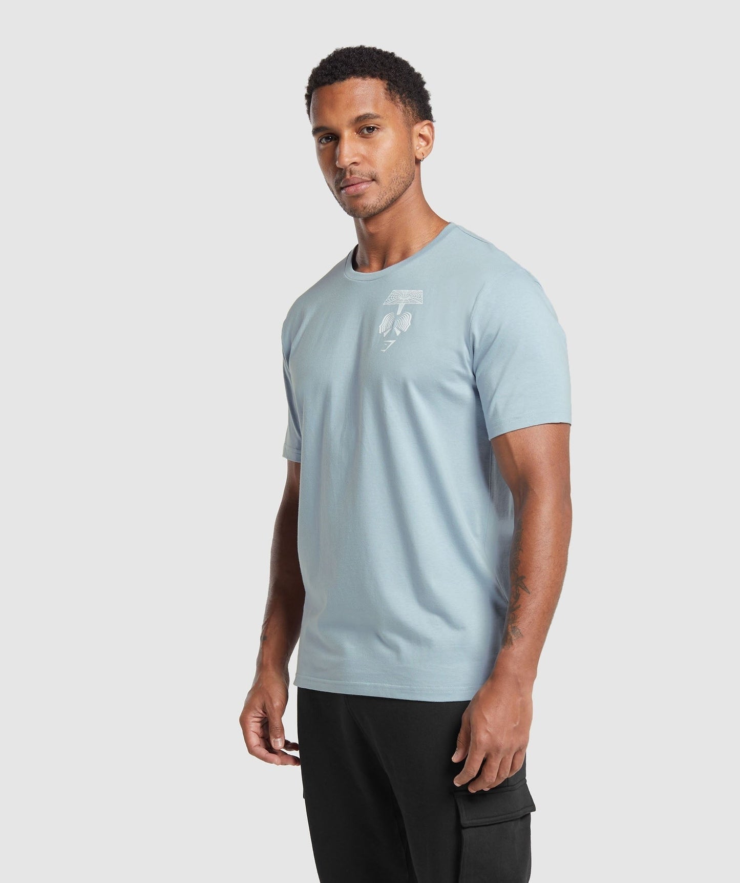 Gymshark Hybrid Wellness T-Shirt - Salt Blue
