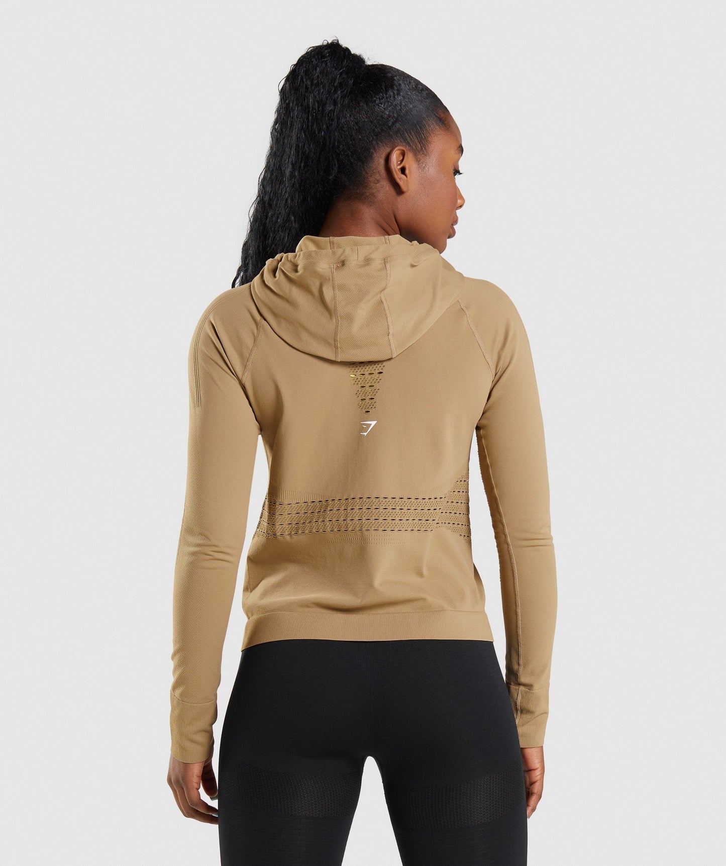 Gymshark Energy Seamless Hoodie - Biscotti Brown
