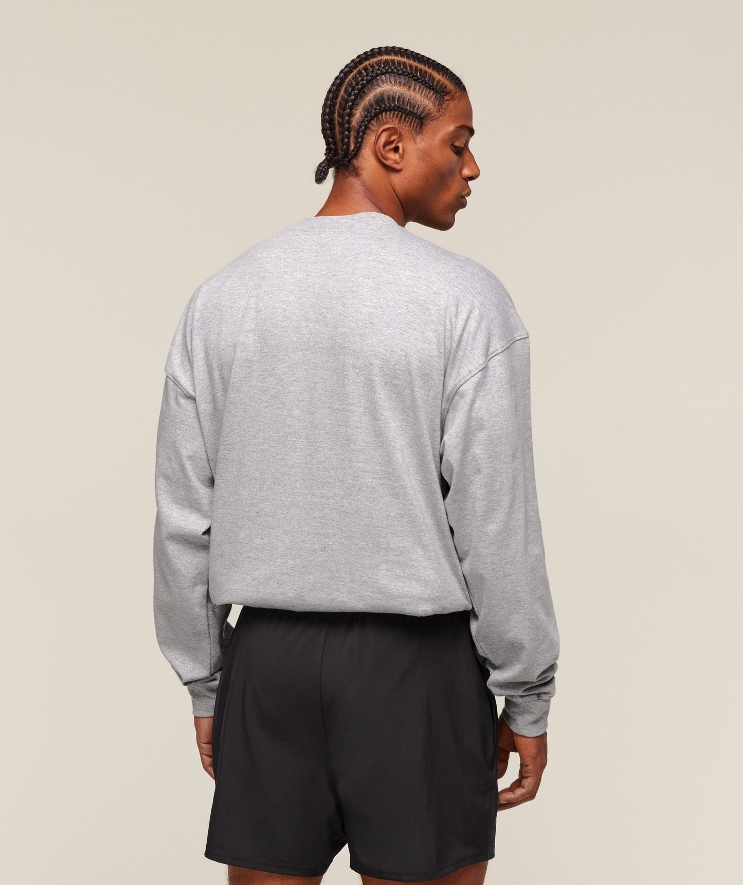 Gymshark GSLC Long Sleeve T-Shirt - Light Grey Core Marl