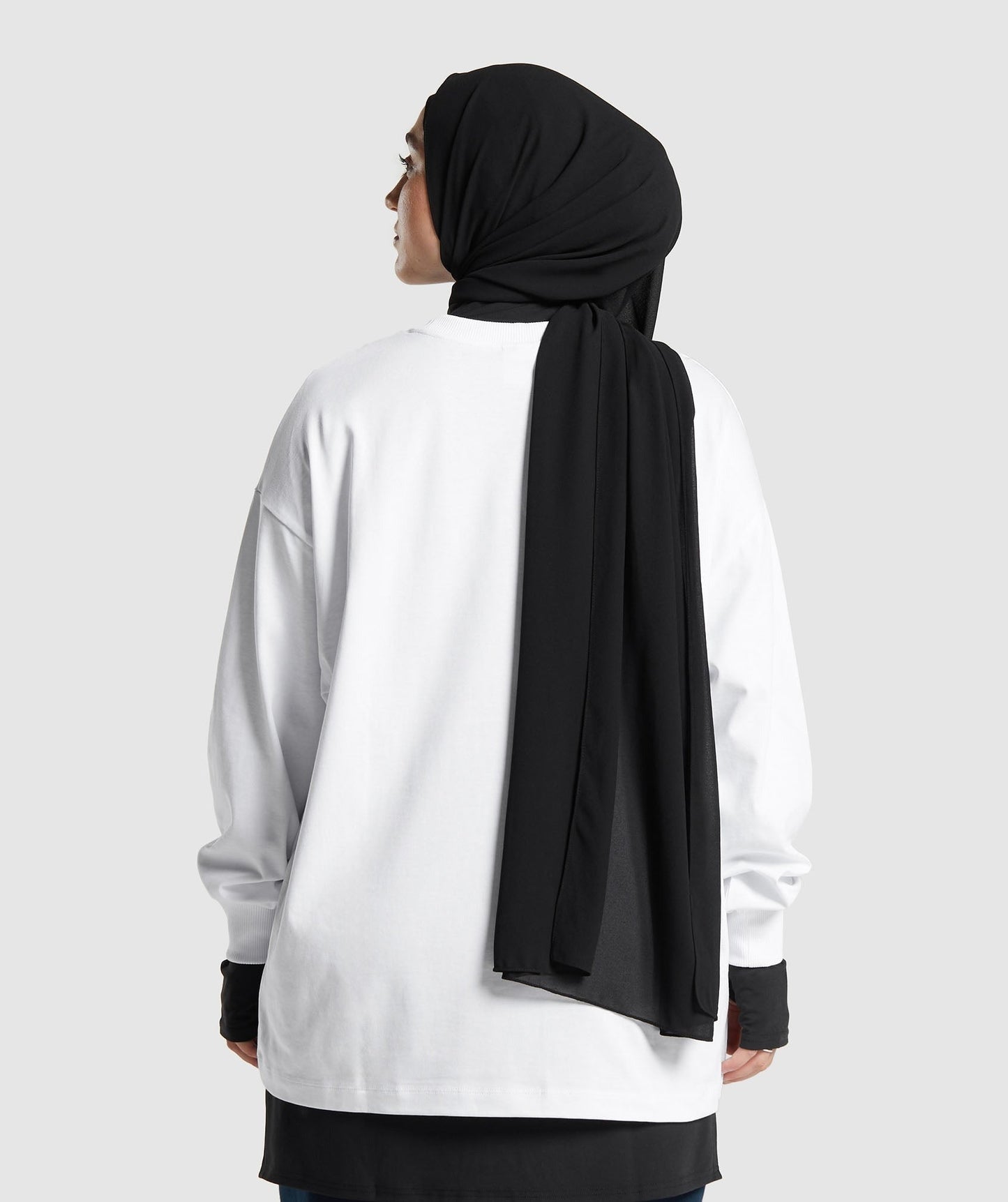 Gymshark GS X Leana Deeb Oversized Long Sleeve Top - White