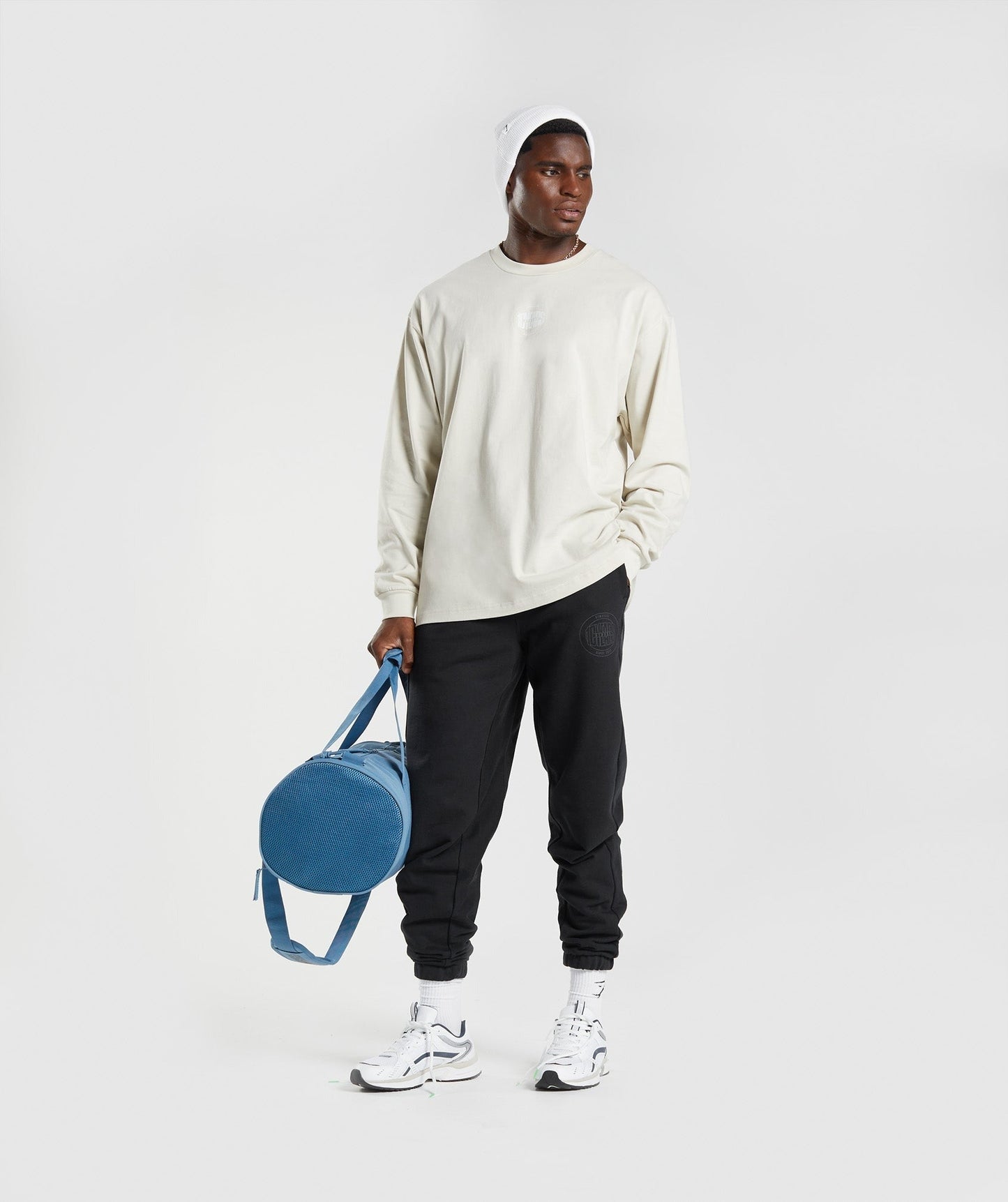 Gymshark GS10 Year Oversized Long Sleeve T-Shirt - Chalky Grey