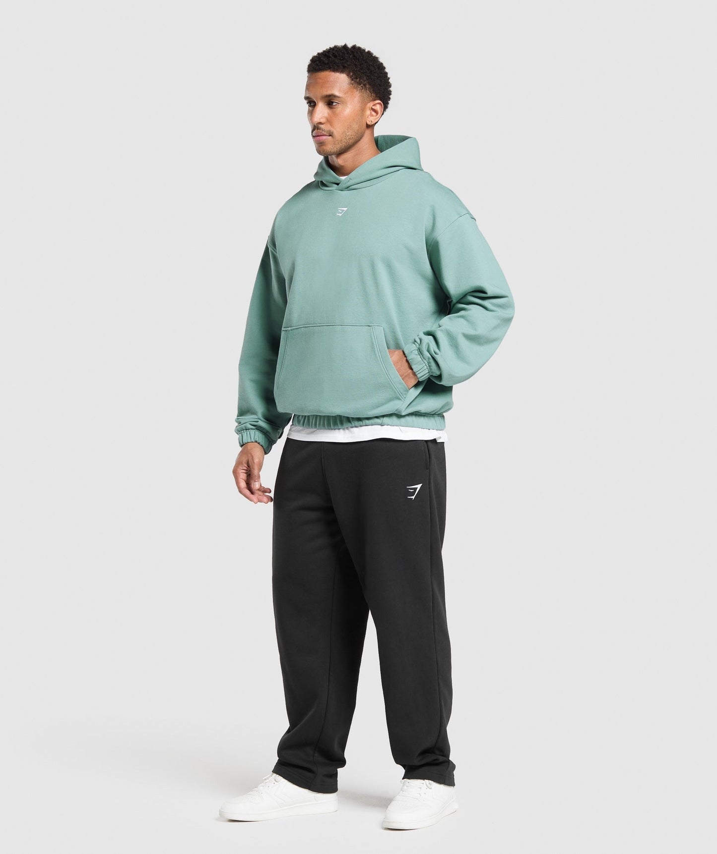 Gymshark Rest Day Essentials Boxy Hoodie - Celeste Blue
