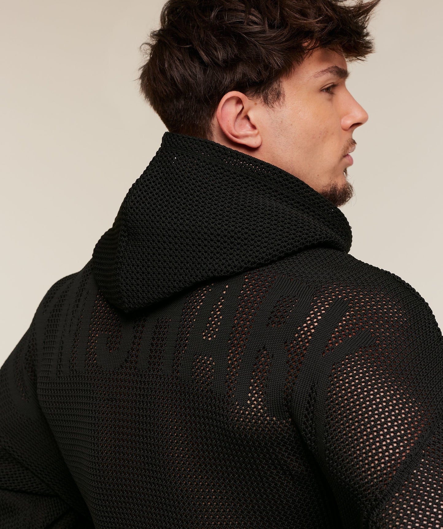 Gymshark Collective Crochet Style Hoodie - Black