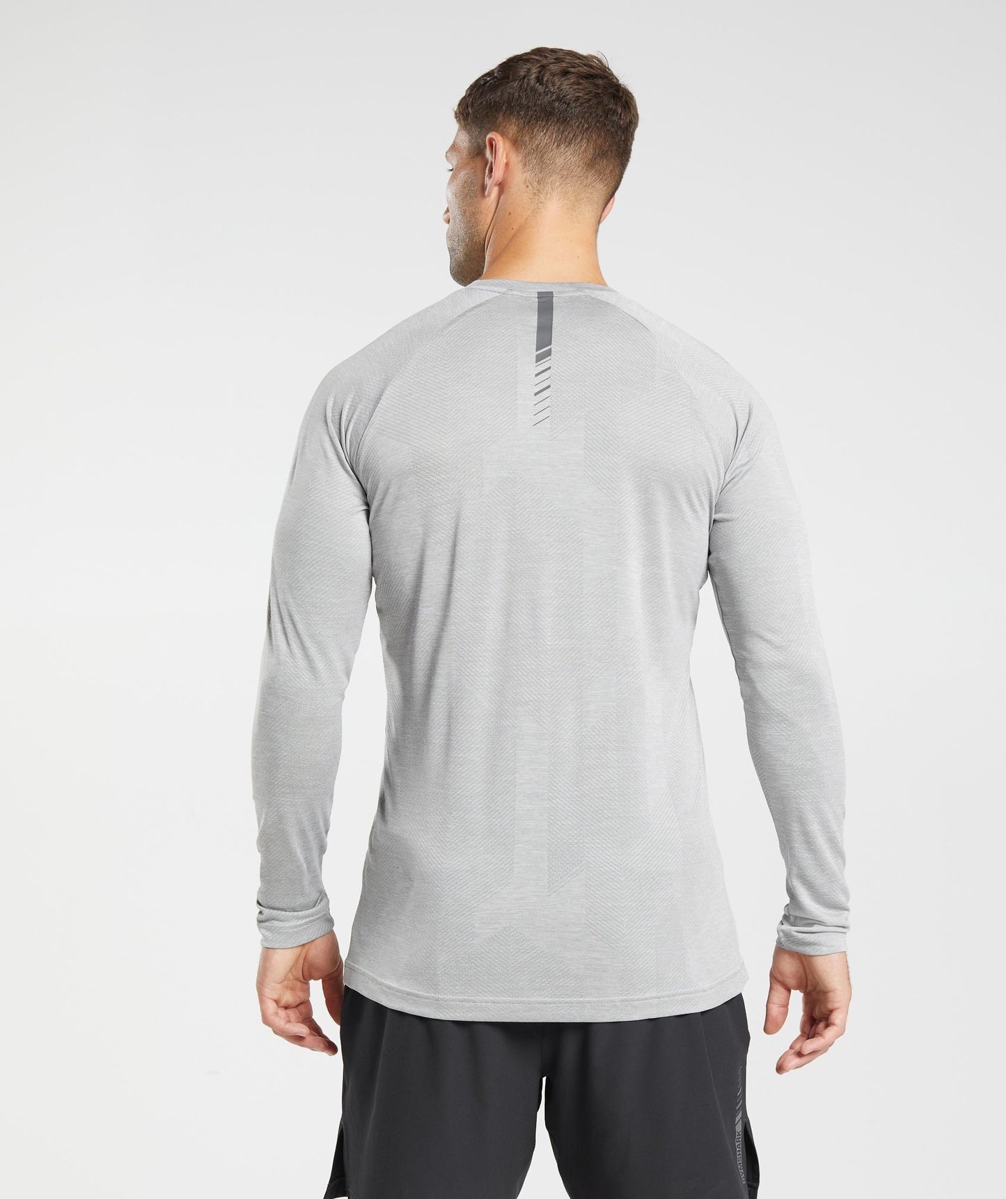 Gymshark Apex Long Sleeve T-Shirt - Light Grey/Smokey Grey
