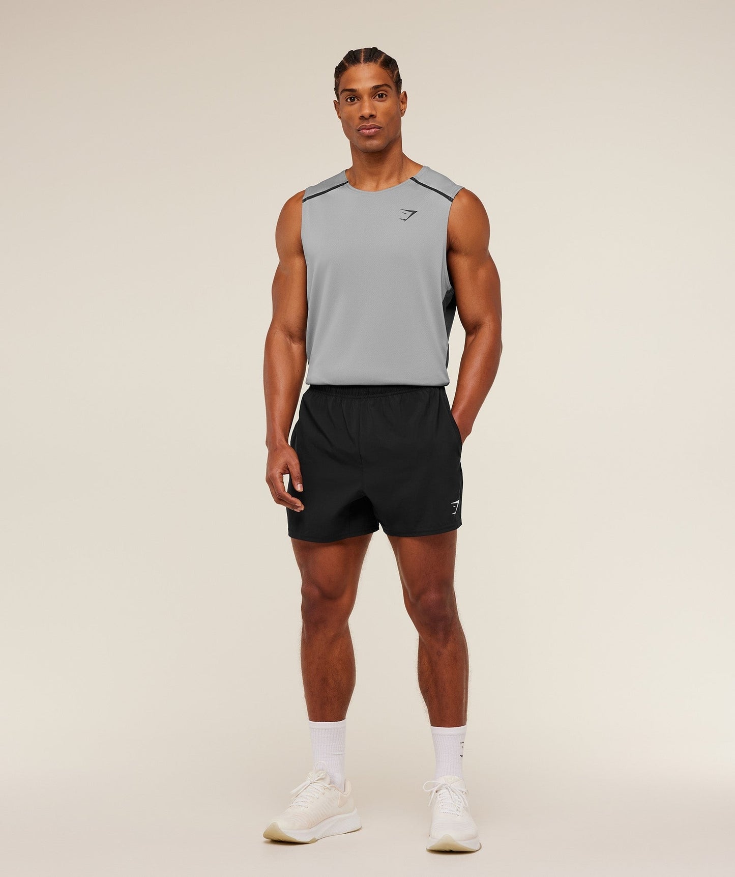 Gymshark Arrival Contrast Tank - Smokey Grey / Grey