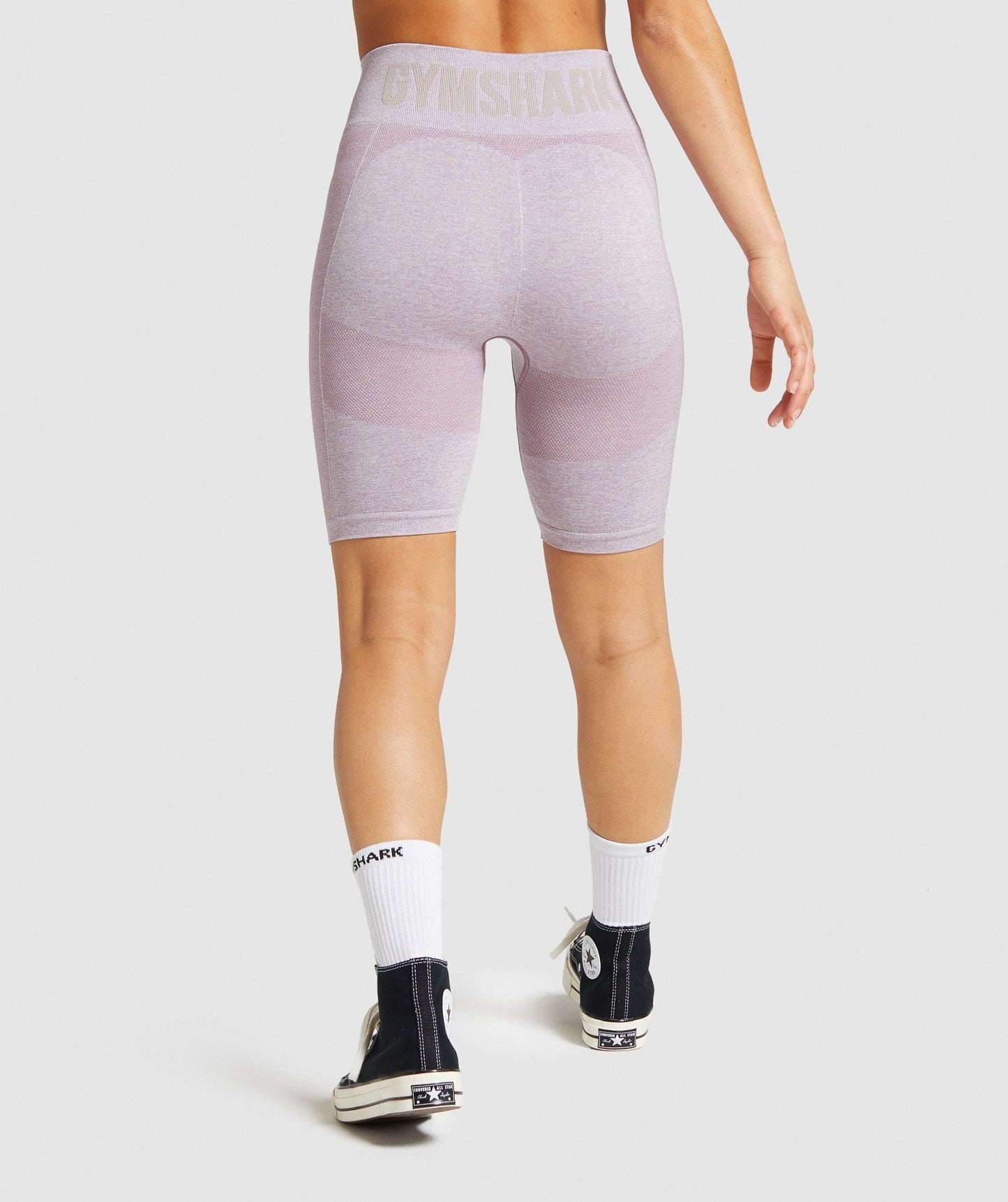 Gymshark Flex Cycling Shorts - Purple Marl/Grey