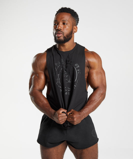 Gymshark Legacy Drop Arm Tank - Black