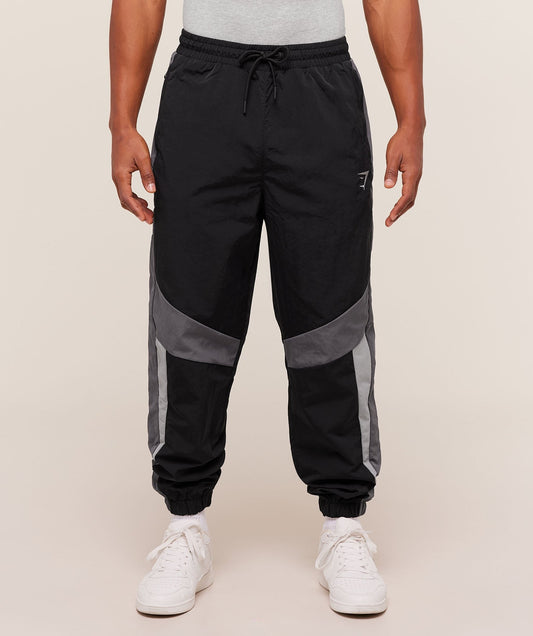 Gymshark Retro Track Pants - Black/Dark Grey/Smokey Grey