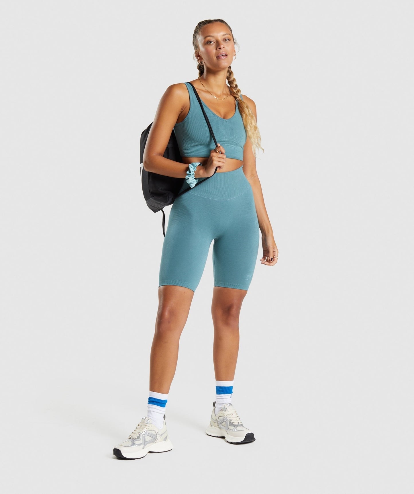 Gymshark Rest Day Seamless Bralette - Charred Blue