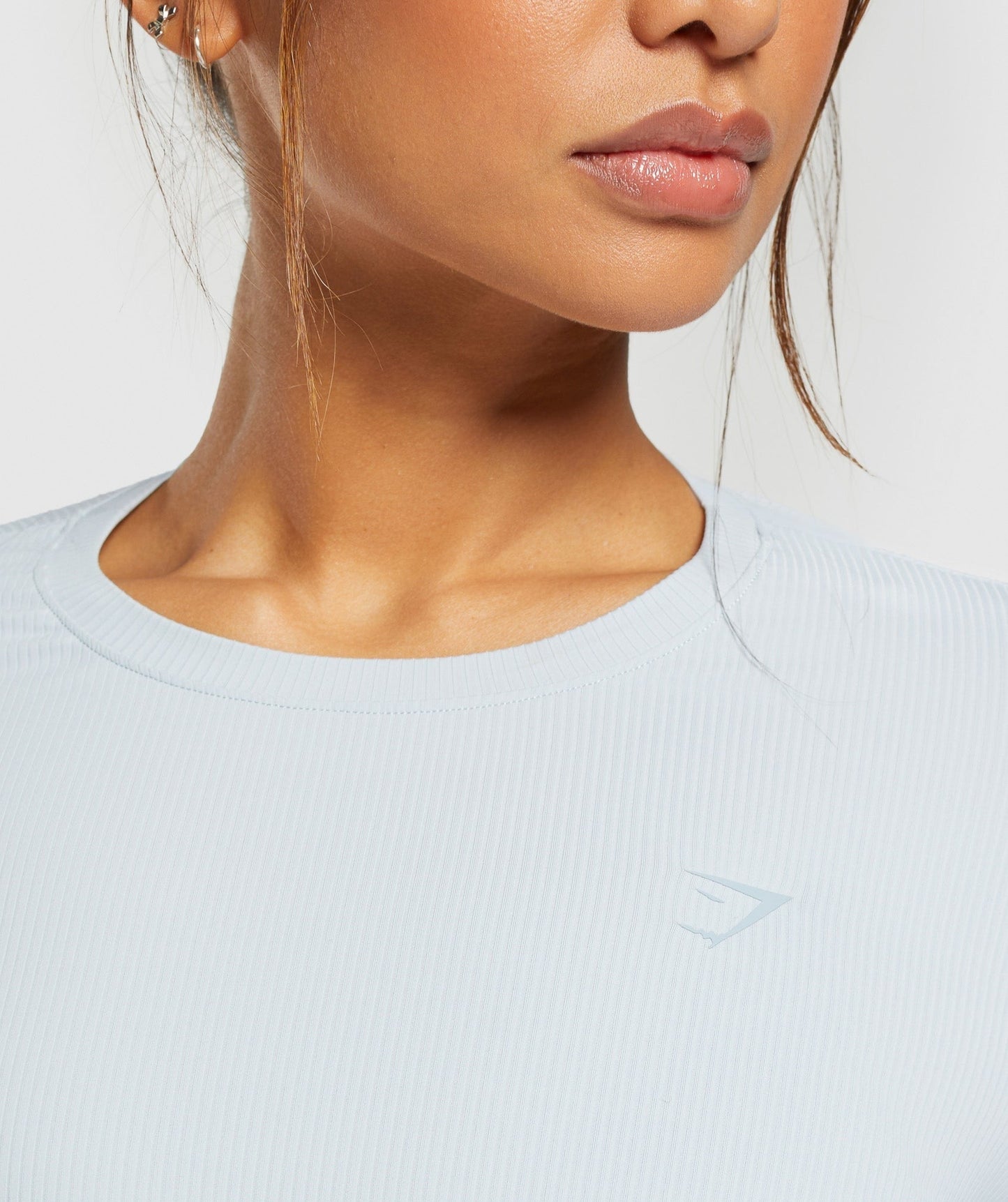 Gymshark Elevate Long Sleeve Ruched Top - Fresh Blue