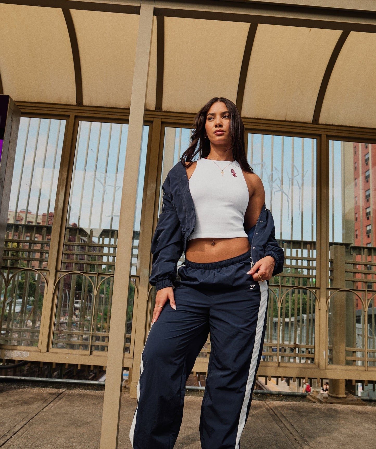 Gymshark x Analis Woven Track Pants - Midnight Blue