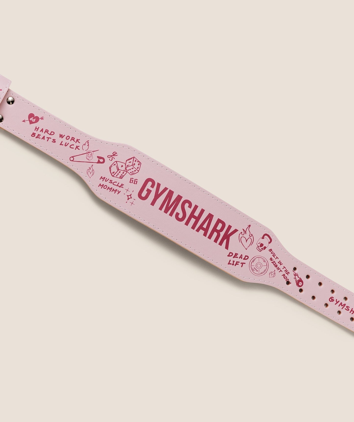 Gymshark Graphic Tapered Lifting Belt - Cloud Pink