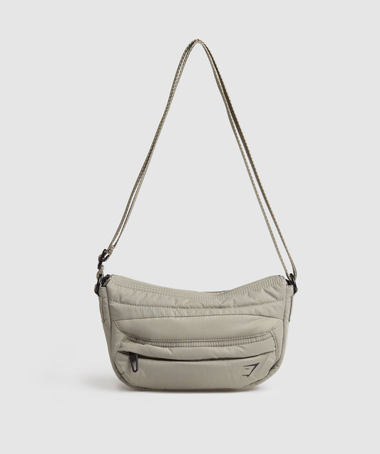 Gymshark Premium Lifestyle Shoulder Bag - Ecru Brown