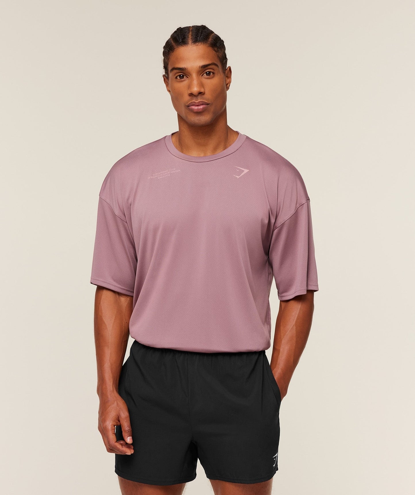 Gymshark Conditioning Club Oversized T-Shirt - GS Calm Pink/GS Light Pink