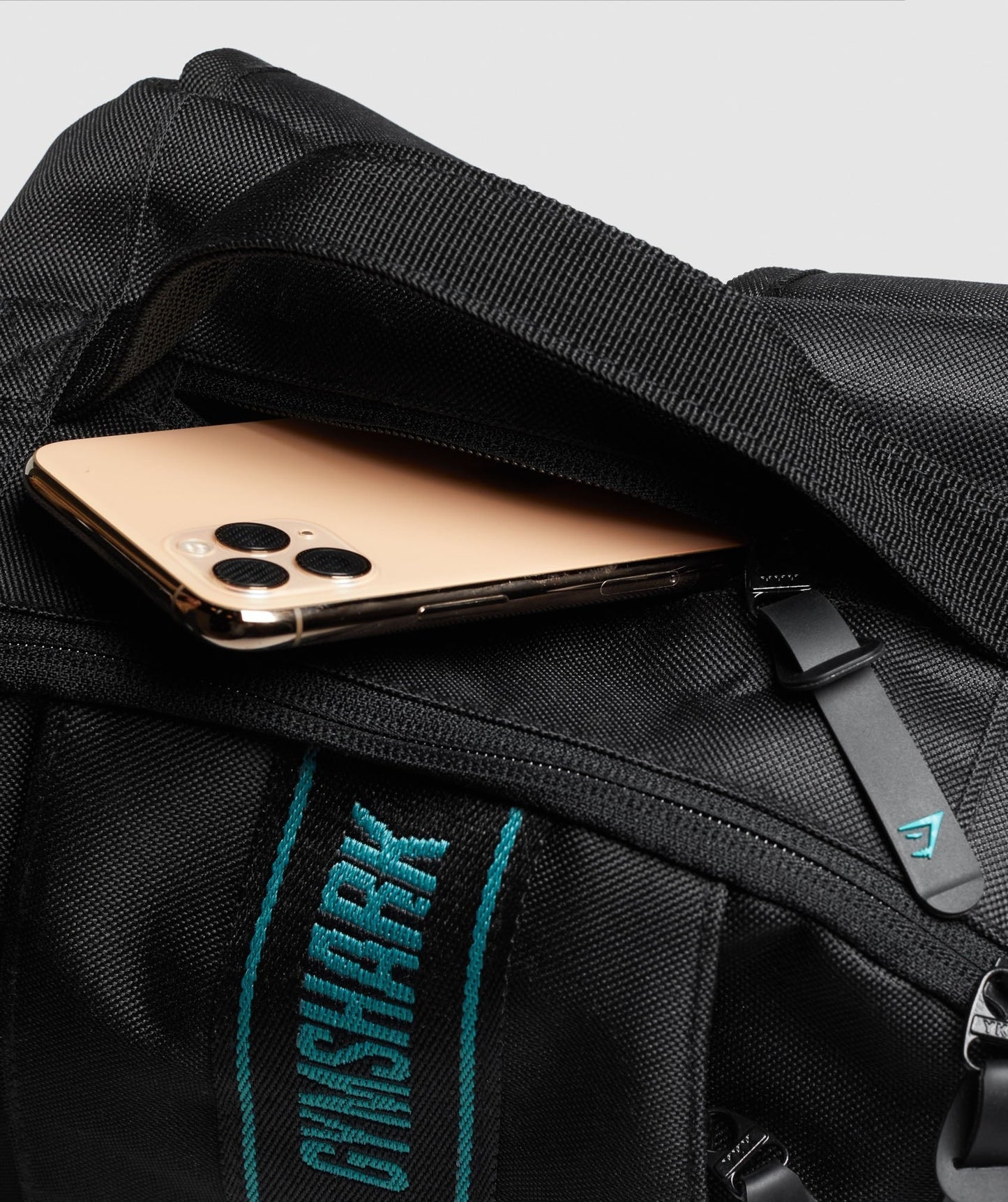 Gymshark Taped Logo Backpack - Black/Teal