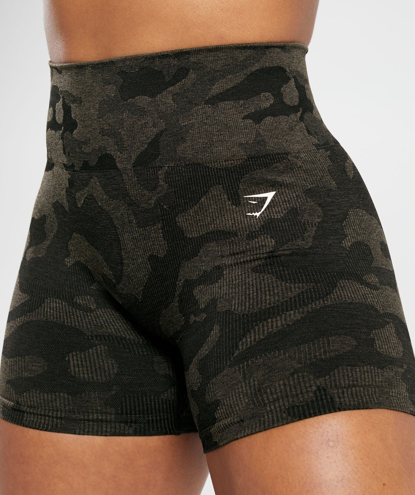 Gymshark Adapt Camo Seamless Shorts - Black/Camo Brown