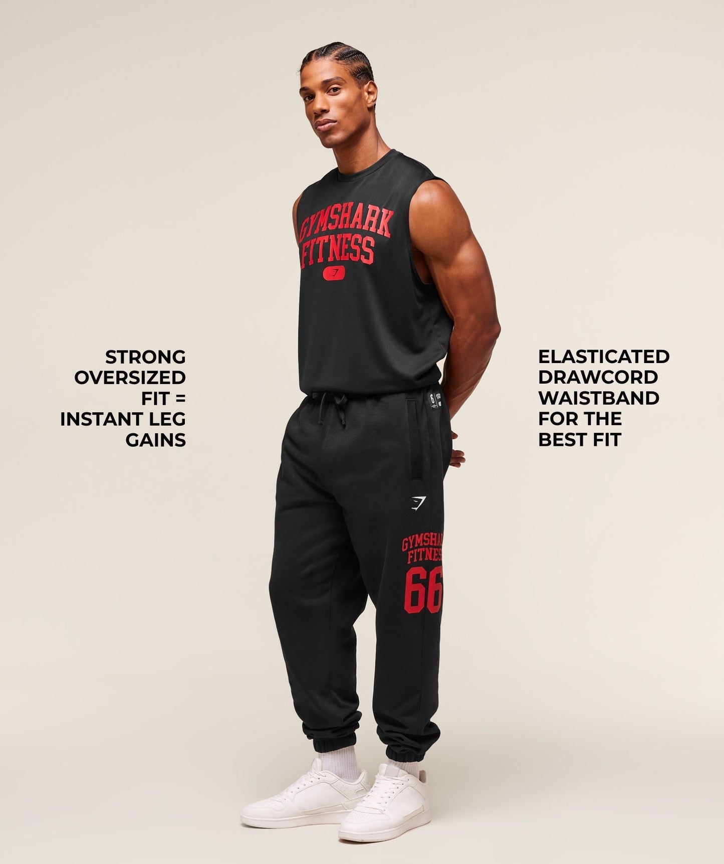 Gymshark Campus Oversized Jogger - Black