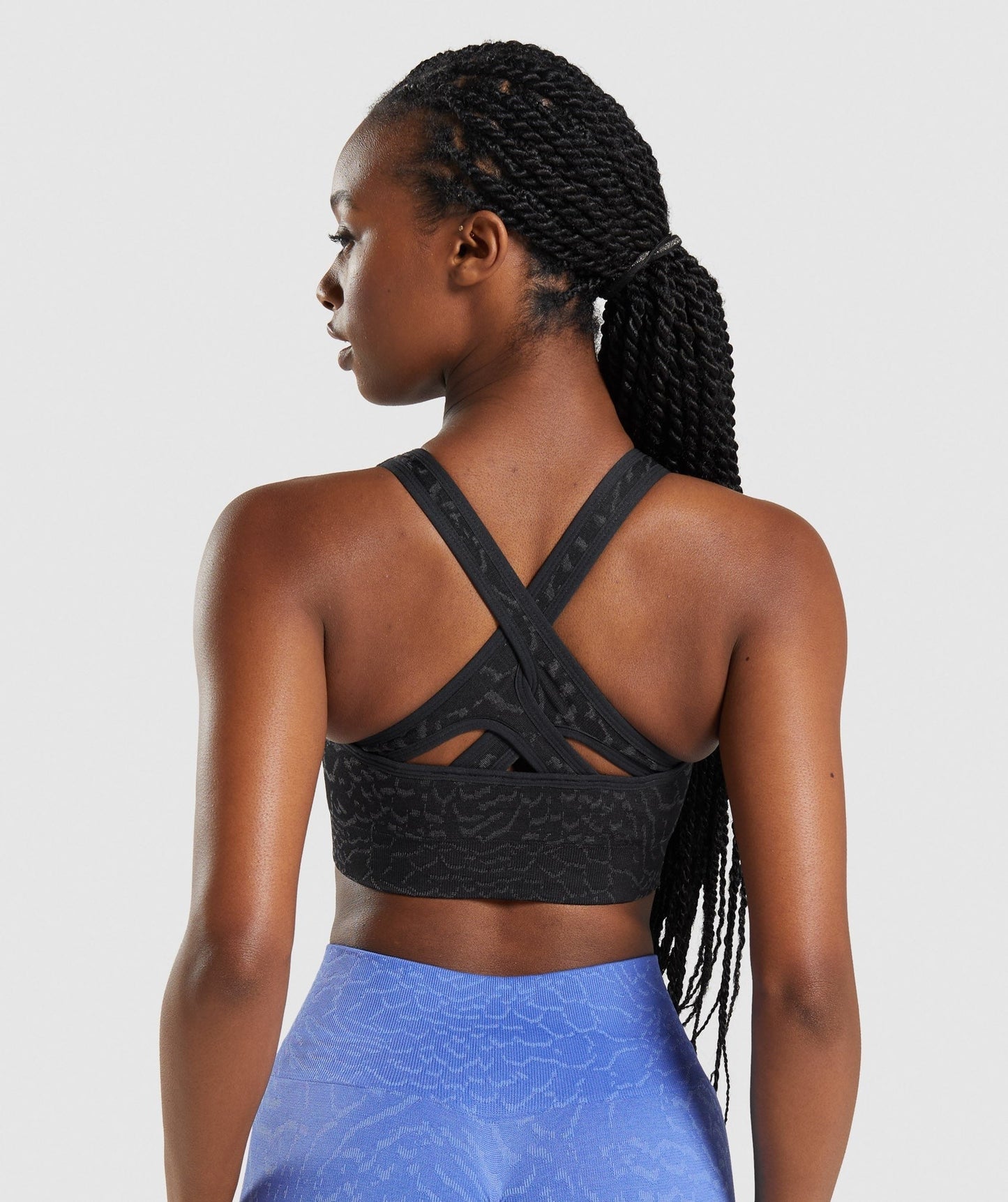 Gymshark Adapt Animal Seamless Sports Bra - Black
