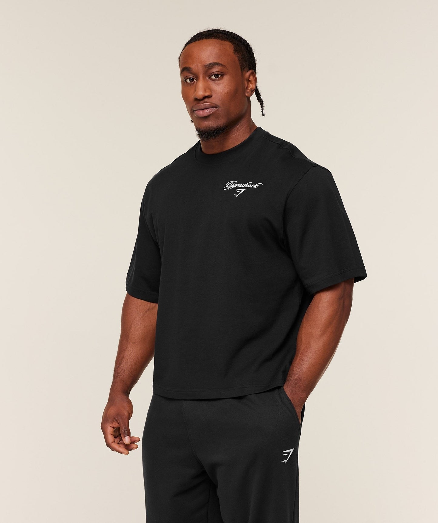 Gymshark Eagle Script Graphic T-Shirt - GS Black